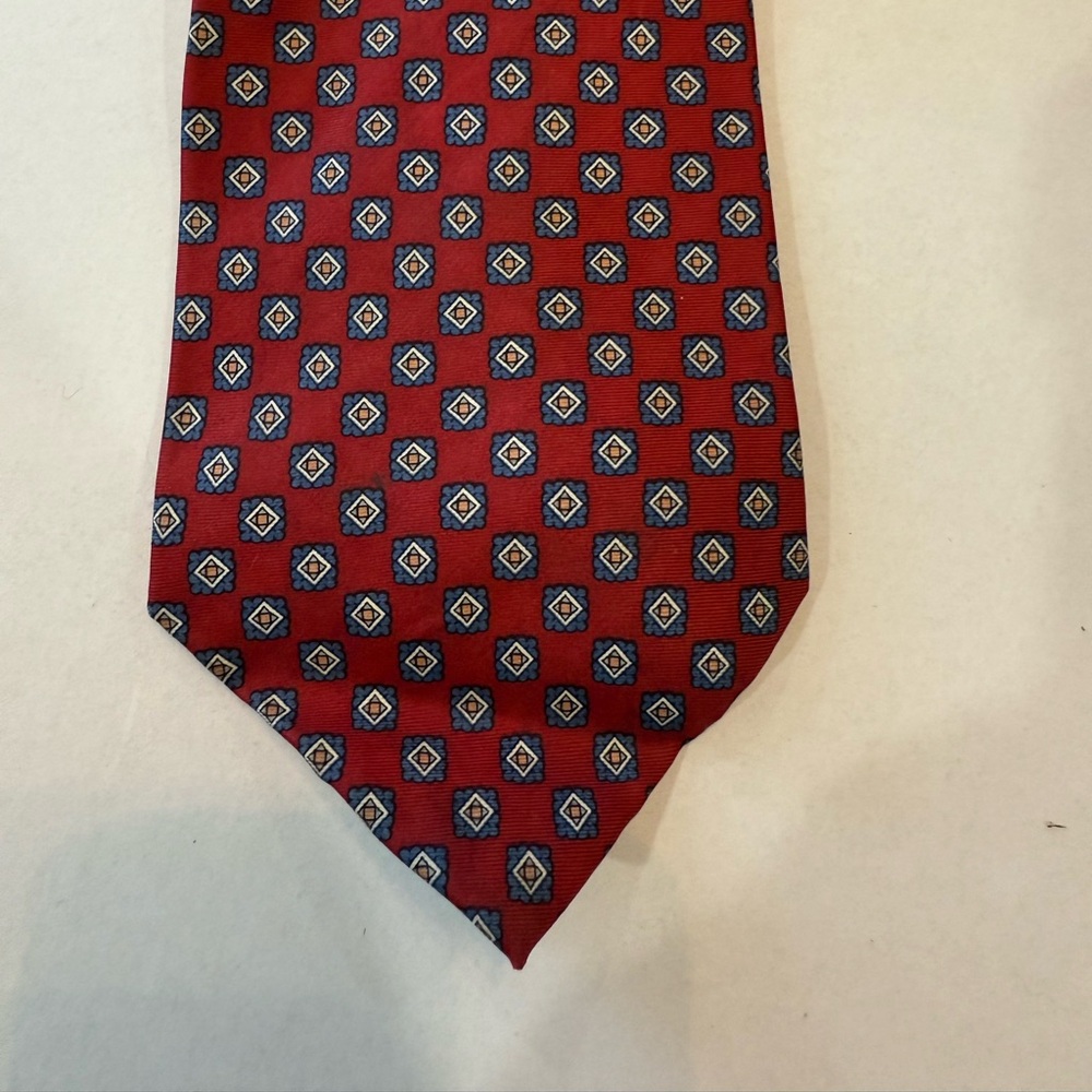 Stafford Red and Blue Diamond Pattern Tie
